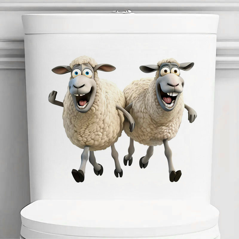 Funny Sheep Toilet Stickers De - Lighting Mcqueen Bedroom Decor recension och pris