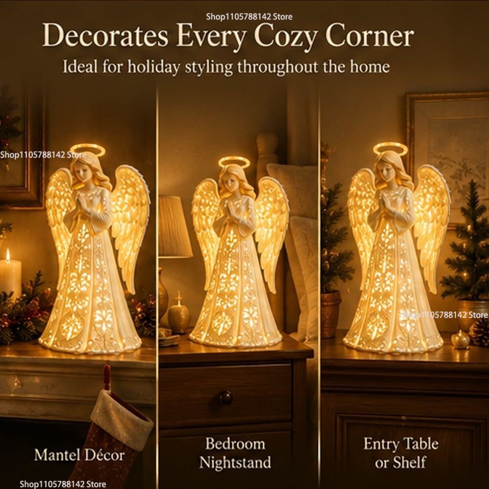 Christmas Angel Blessing Wall  - Lighting Christmas Decor recension och pris