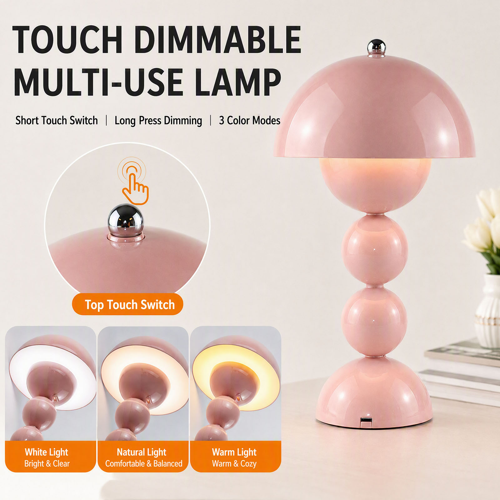 USB Mushroom Bud LED Table Lam - Lighting Decor Bedroom recension och pris